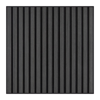 21mm Acoustic Slat Wall Panel Charcoal 60x60cm