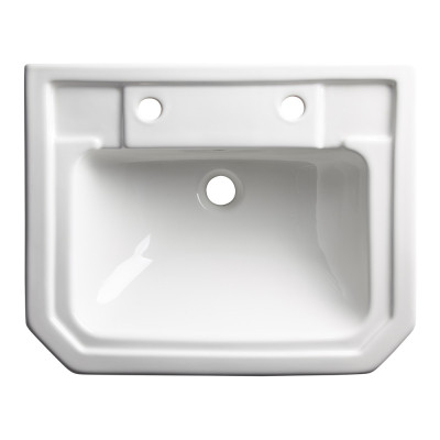 Vitoria Semi-Recessed Basin (2 Tap Hole) - White