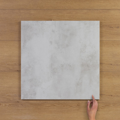 Manhattan Bianco Concrete-Effect Matt Porcelain Tile 60x60cm