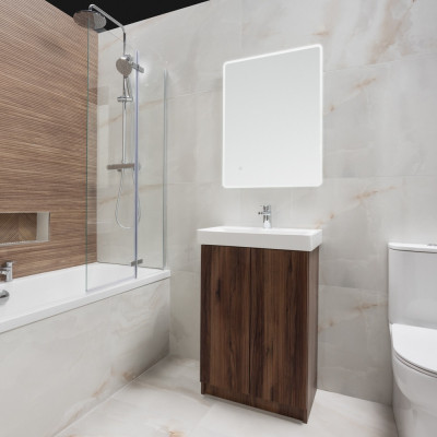 Onyx Bianco Marble-Effect Gloss Porcelain Tile 120x60cm