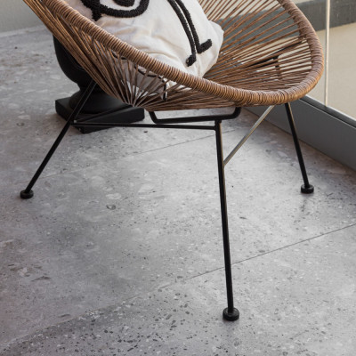 Udino Grey Terrazzo-Effect Matt Porcelain Tile 120x60cm