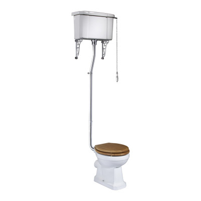 Vitoria High/Low Level WC Pan - White