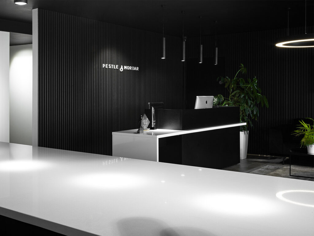 Pestle & Mortar's Aesthetic Flourishes with Tile Merchant's Udino Grey Tiles