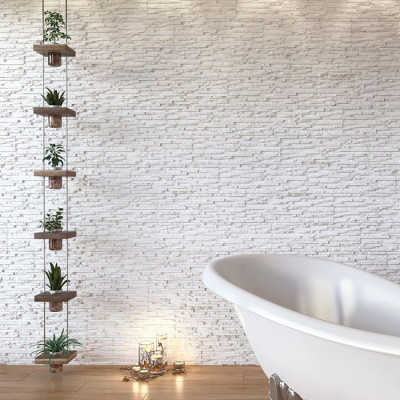 Brickstone White Porcelain Wall Tile 52x16cm