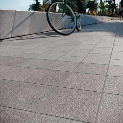 Outdoor Porcelain Cobble Pierre Grey Textured Tile 20x20cm
