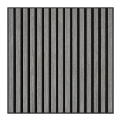 21mm Acoustic Slat Wall Panel Grey 60x60cm