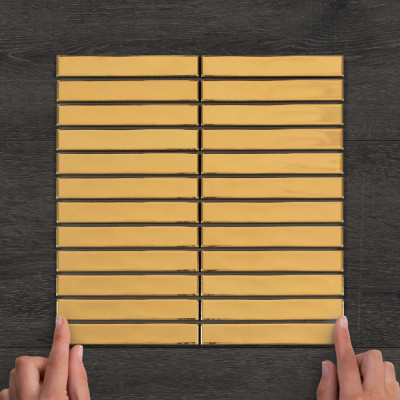 Gold Weave Gloss Porcelain Mosaic 29.6x30cm