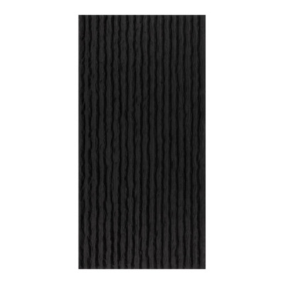 PU Stone Wall Panel Ribbed Surface Black 120x60cm
