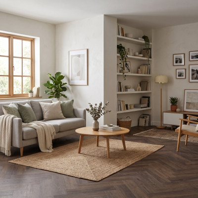 SPC Vinyl Flooring Herringbone - Belmont Oak 60x12.5cm
