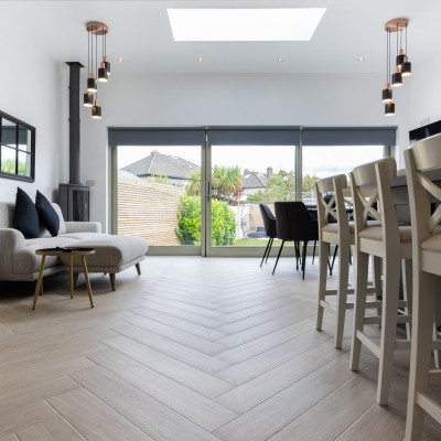 IWood Nude Wood-Effect Matt Porcelain Tile 90x15cm