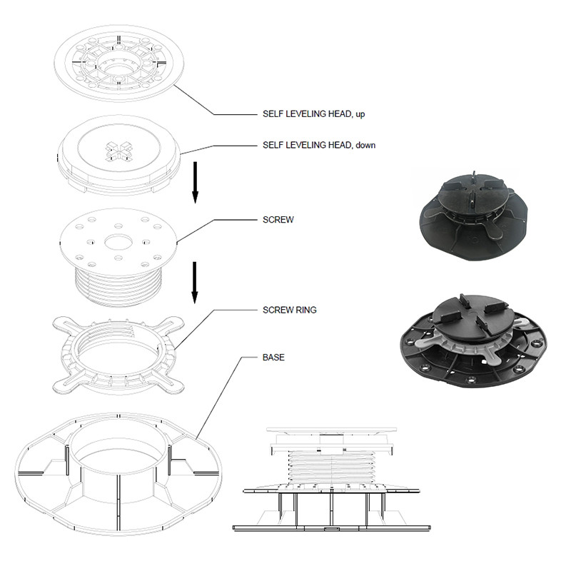 A good deal of porcelain tile pedestal system installation comes down to care and common sense (it really is that easy!), but here we’ll walk you through the basics of our simple four step process.