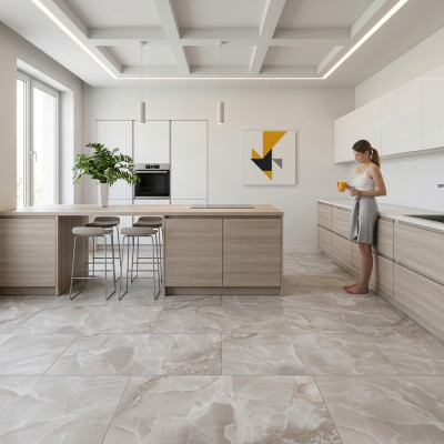 Crystal Ridge Onyx-Effect Matt Porcelain Tile 120x60cm
