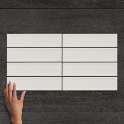 Nara Blanco Gloss Ceramic Wall Tile 30x7.5cm
