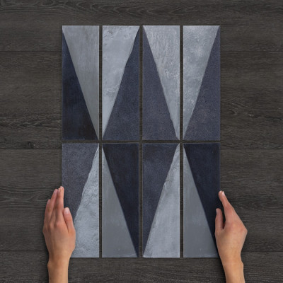 Metro Polar Blue Ceramic Gloss Wall Tile 30x10cm