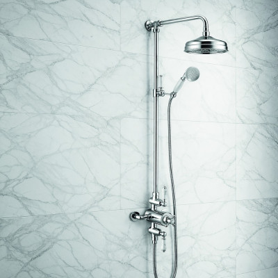 Traditional Shower System/Column (Bar) - Chrome 200mm