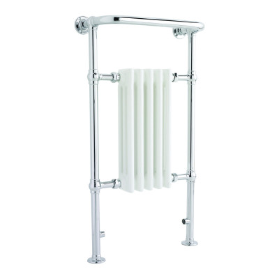 Belgravia Heated Towel Rail (Traditional) - White/Chrome 963x538mm