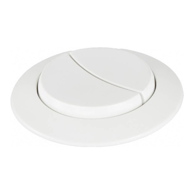 Brooklyn Flush Button - White