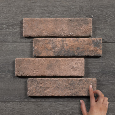 Jerica Brick Slip Marron Matt Porcelain Tile 28x7.5cm