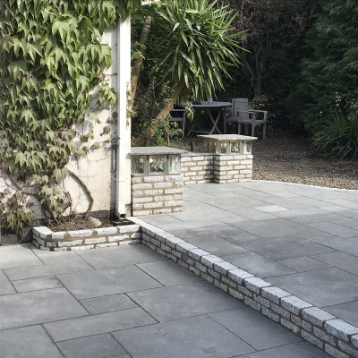 Kota Grey Limestone Paving Hand-Cut, Calibrated 60x90x2.2cm
