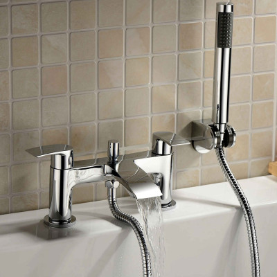 Shade Chrome Bath Filler Tap With Shower Mixer Handset