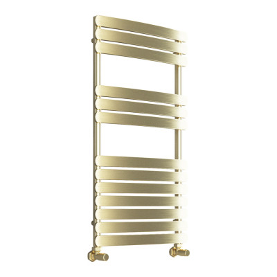 Veniezia Heated Towel Rail (Flat Panel) - Brushed Brass 900x500mm