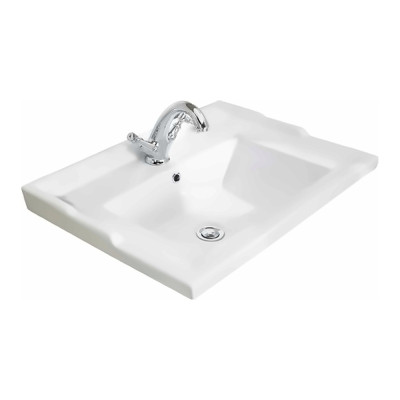 Kylemore Ceramic Basin (1 Tap Hole) - White 600mm