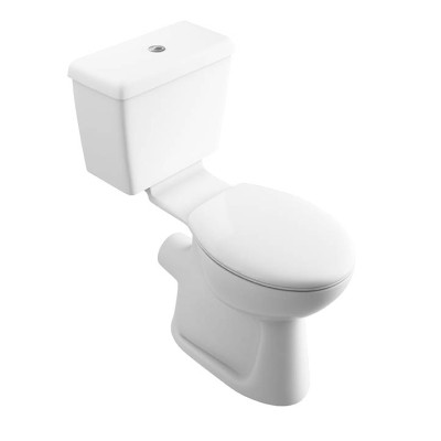 "Kota Comfort Height Close Coupled WC Pack (Pan, Cistern & Seat incl. Cover) - White"