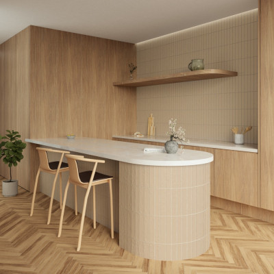 Metro Ainsa Nude Matt Porcelain Tile 25x5cm