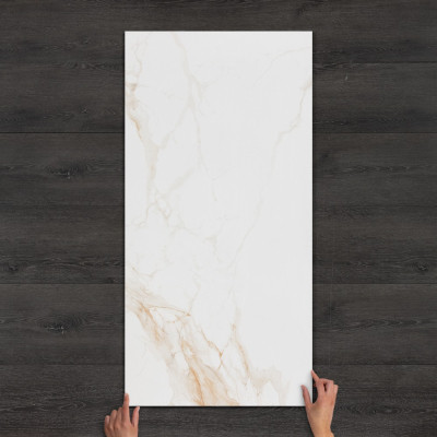 Carrara Golden Marble-Effect Matt Porcelain Tile 120x60cm