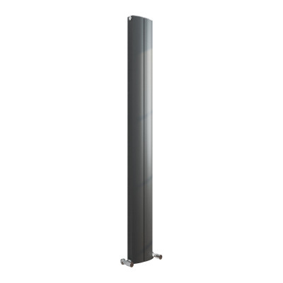 Jupiter Heated Towel Rail (Vertical Designer) - Black 1800x185mm