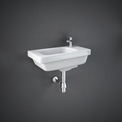 "Resort Basin (1 Tap Hole, Slimline, Right Hand) - White 45cm"