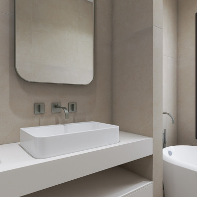Lux Crema Beige Marble-Effect Matt Porcelain Tile 160x80cm
