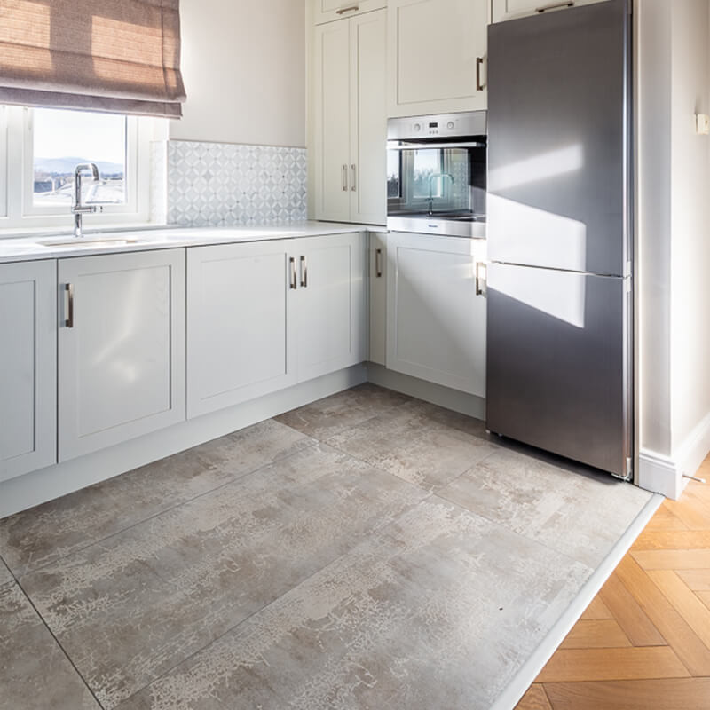 Porcelain kitchen tiles. waterproof wood effect flooring.