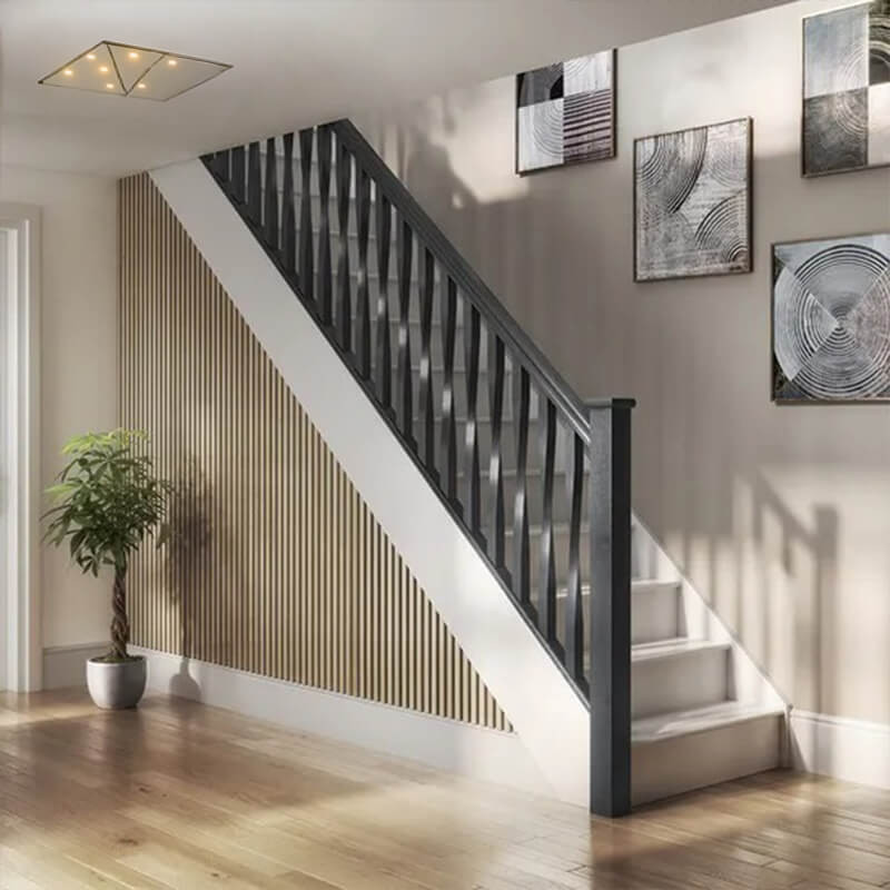 Understairs wall paneling for a minimalist design