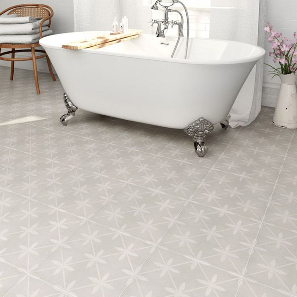 Laura Ashley tiles installed in a beautiful bathroom in Ireland
