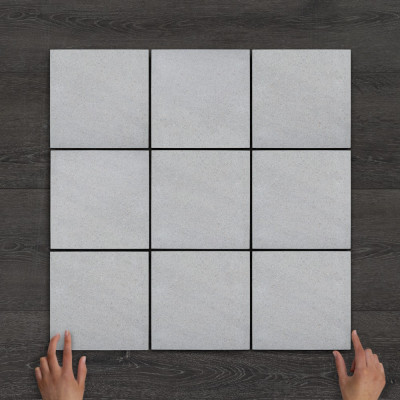 Outdoor Porcelain Cobble Aran Pearl Natural Tile 20x20cm