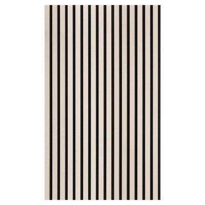 21mm Acoustic Black Felt Wall Panel Cool Oak 240x60cm