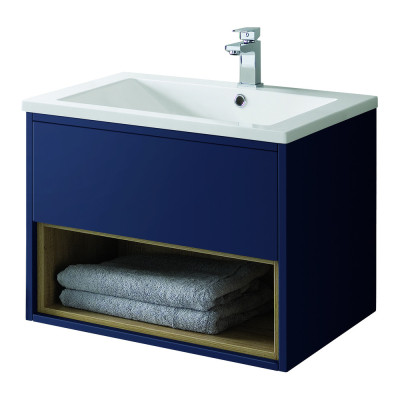 Lucca Wall Hung Vanity Unit - Sapphire Blue 600mm
