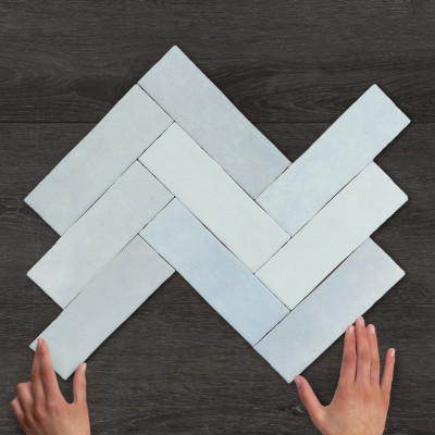 Metro Nolita Cielo Gloss Porcelain Wall Tile 20x6.5cm