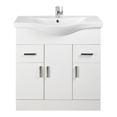 Ardent Floor Standing Vanity Unit - White 750mm