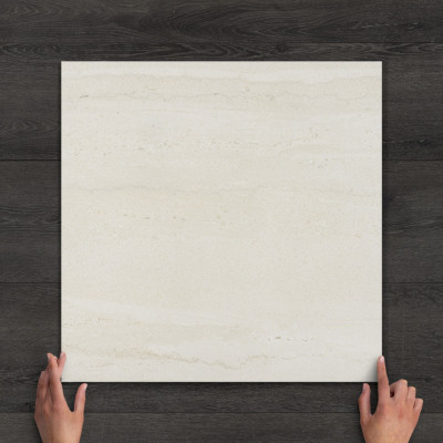 Portland Vein Cut Limestone-Effect Matt Porcelain Tile 60x60cm