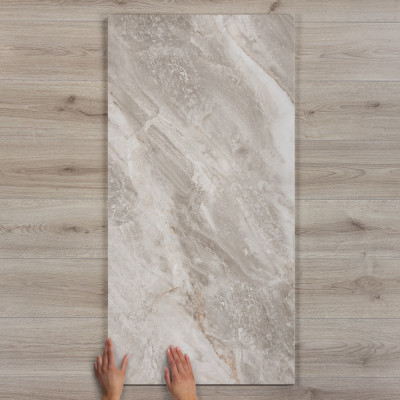 Atlantic Grey Marble-Effect Matt Porcelain Tile 120x60cm