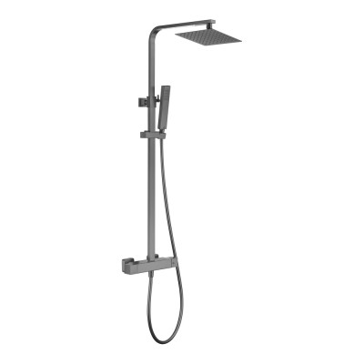 "Square Shower System/Column (Bar, Cool Touch) - Gunmetal Grey"