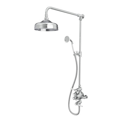 "Lansdown Shower System/Column (Exposed, Overhead Shower & Handset) - Chrome"