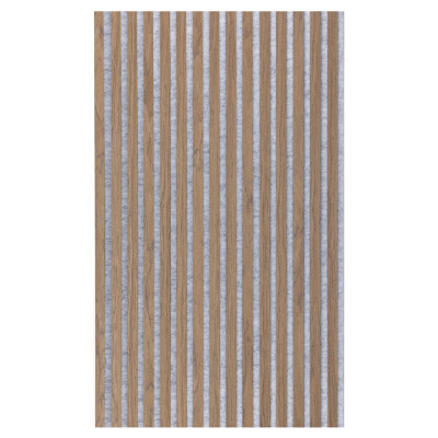 21mm Acoustic Silver Felt Wall Panel Walnut 240x60cm