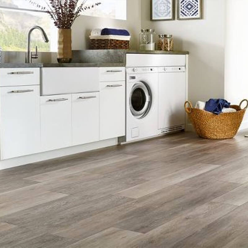 SPC vinyl flooring in kitchen space