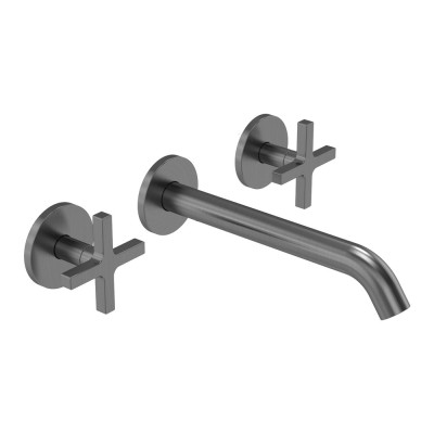 Cohort Wall Mounted Basin Mixer - Gunmetal Grey