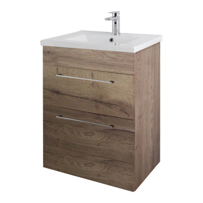 Cesena Floor Standing Vanity Unit - Tobacco Oak 500mm