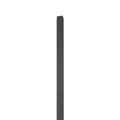 18mm Slat Wall Panel Black End Piece B 290x1.7cm