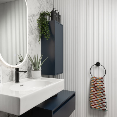 18mm Woodlux Wooden Wall Panel White 275x12cm